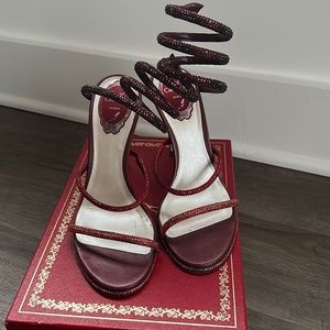 René Caovilla Strass Snake Sandal